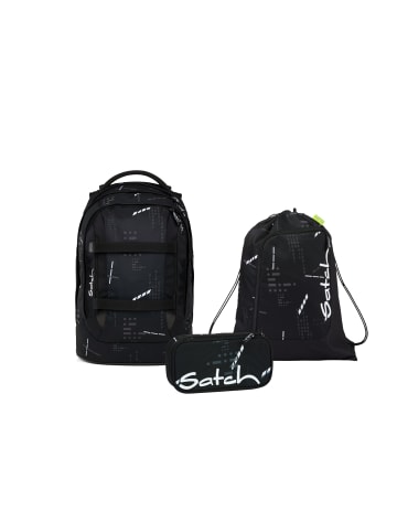 Satch Schulrucksack-Set PACK Ninja Matrix 3-teilig in Schwarz