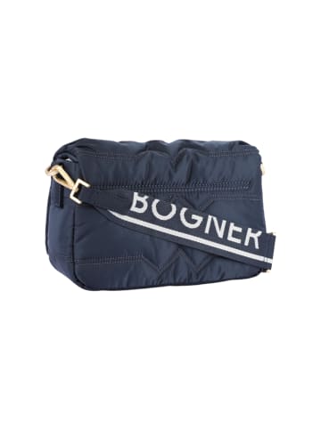 Bogner Schultertasche 'Wallis Tessuto Bar in Dunkelblau 24,00 x 16,00 x 9,00 cm'