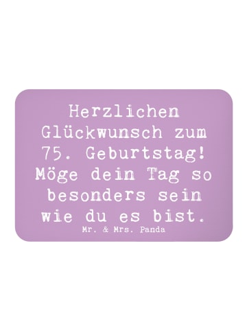 Mr. & Mrs. Panda magnet Spruch 75. Geburtstag Glückwünsche mit S... in Lavendeltraum