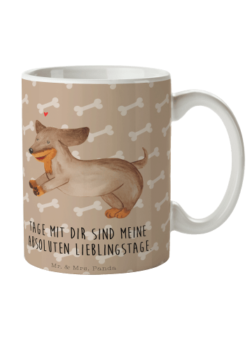 Mr. & Mrs. Panda Tasse Hund Dackel mit Spruch in Hundeglück