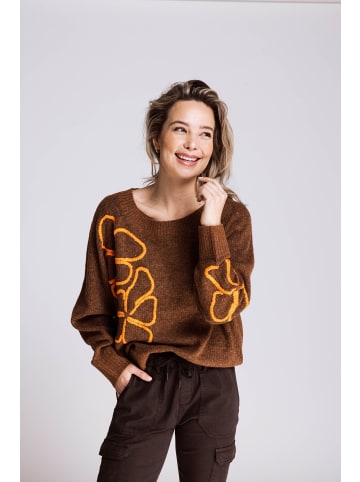 ZHRILL Sweatshirt ZHLUANA FLOWER CAMEL in CAMEL