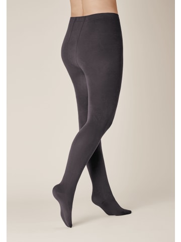 Kunert Strickstrumpfhose Sensual Cotton Curvy Komfortgröße in Carbon