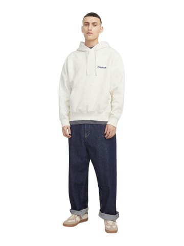 Jack & Jones Sweatshirt JCOUNION PRINT SWEAT HOOD in Beige