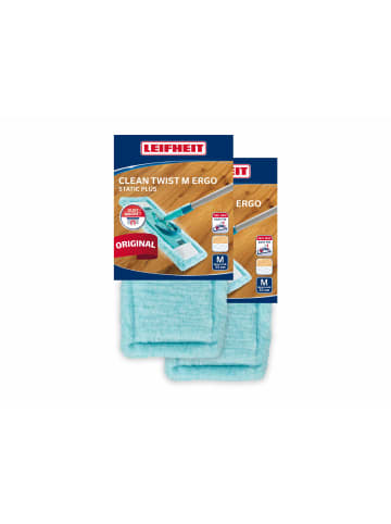 Leifheit 2er Set Wischbezug CLEAN TWIST M Ergo / POWER CLEAN M static plus