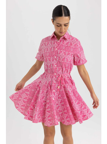 DeFacto Hemdblusenkleid SHIRT DRESS in Fuchsia