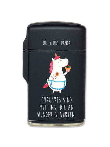 Mr. & Mrs. Panda Feuerzeug Einhorn Küche mit Spruch in Schwarz