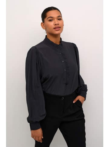 KAFFE curve Langarm-Bluse KCdorina Regular fit in Black Oyster