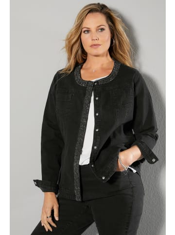 MIAMODA Jeansjacke in schwarz