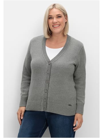 sheego Strickjacke in grau