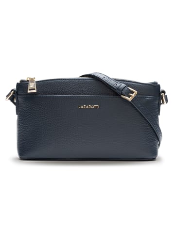 Lazarotti Bologna Leather Umhängetasche Leder 24 cm in navy