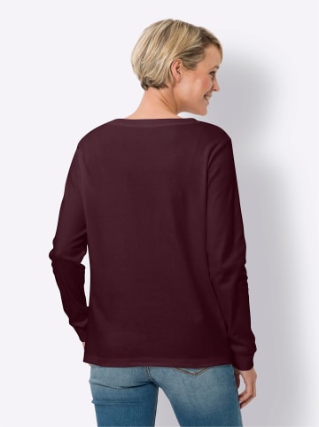 Sieh an! Sweatshirt in burgund-ecru