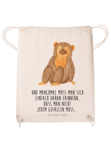 Mr. & Mrs. Panda Jutebeutel Affe mit Spruch in Creme