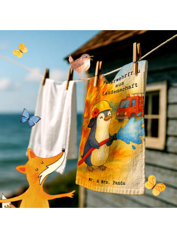 Mr. & Mrs. Panda Handtuch Feuerwehrfrau Leidenschaft Design mit ... in Weiß