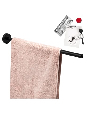 bremermann Teleskop-Handtuchstange PIAZZA BLACK 30 bis 50 cm