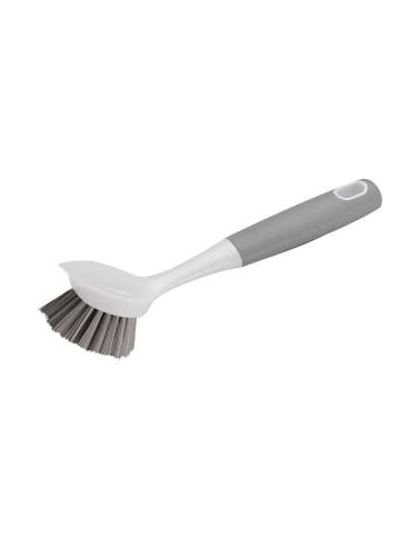 Michelino Spülbürste mit Nylonborsten & Kunststoffgriff - 21 cm in Weiß/Grau