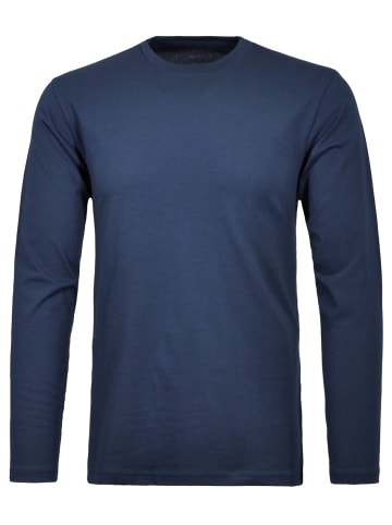 Ragman Langarm-T-Shirt in blau