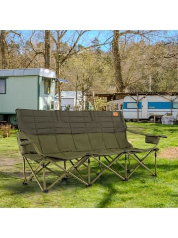 COSTWAY Campingstuhl für 3 Personen in Grün