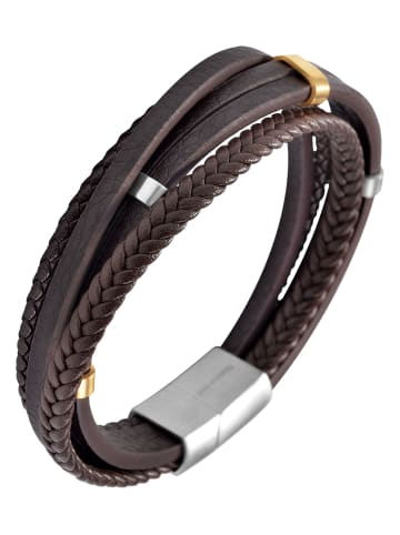 Adeliás Unisex Armband – Lederarmband aus Leder 21 cm in braun