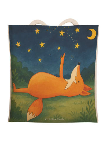 Mr. & Mrs. Panda Shopper Fuchs Sterne Design ohne Spruch in Weiß