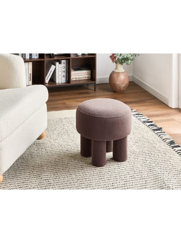 Beliani Hocker CANBY in Braun - (W) 43 x (H) 38 x (L) 43 cm