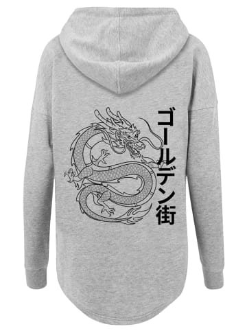 F4NT4STIC Oversized Hoodie Drache Golden Gai in grau