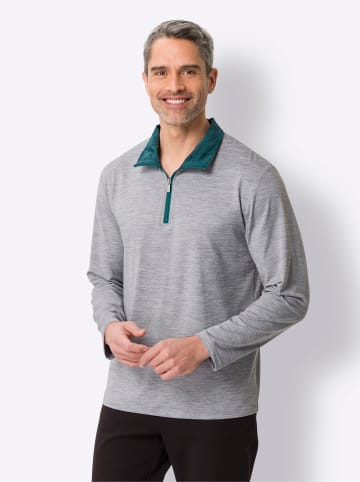 Sieh an! Langarmshirt in grau-meliert