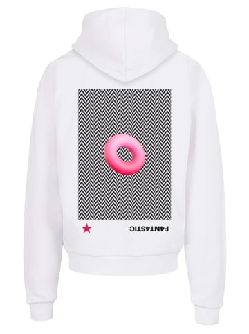 F4NT4STIC Ultra Heavy Hoodie 3D PINK RING in weiß