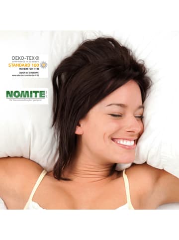Künsemüller Comfort Daunen 3-Kammer Kopfkissen mit kanadischen Daunen in weiß