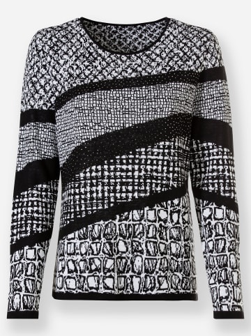 WITT WEIDEN Pullover in schwarz-weiß-gemustert