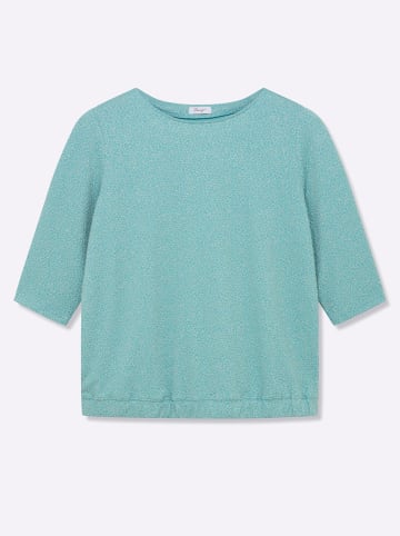 sheego Sweatshirt in mint-gemustert