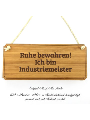 Mr. & Mrs. Panda Türschild Industriemeister mit Spruch in Keine Angabe