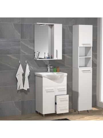 ebuy24 Badmöbelset LisaloL Weiß 85 x 45 cm