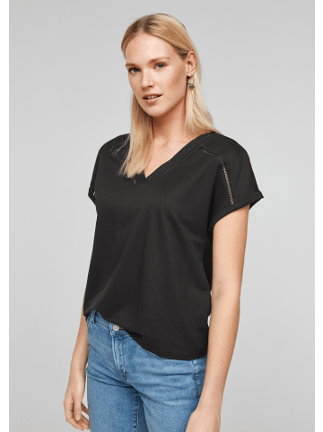 s.Oliver T-Shirt kurzarm in Schwarz