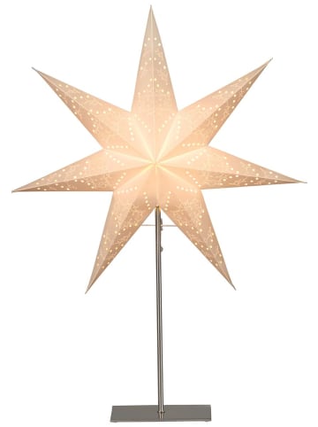 STAR Trading Papierstern Weihnachtsstern stehend 7-zackig D78cm E14 mit Kabel weiß