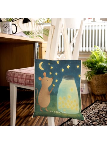 Mr. & Mrs. Panda Umhängetasche Maus Sterne Design ohne Spruch in Weiß