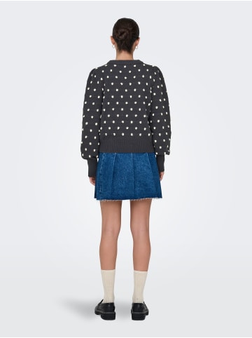 JACQUELINE de YONG Strickpullover Puffärmel Lange Bündchen Regulär in Dunkelgrau