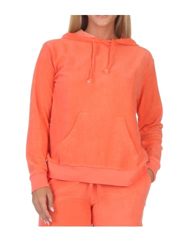 NORMANN Schlafanzug langarm Frottee Oberteil Pyjama Hoodie 125 226 93 450 in orange