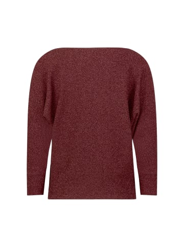 Zero  Glitzer-Shirt mit U-Boot Ausschnitt in Cabernet