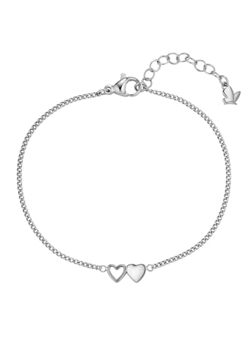 Glanzstücke München Armband Herz aus Edelstahl in silber