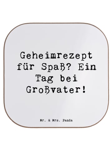 Mr. & Mrs. Panda Untersetzer Tag bei Großvater mit Spruch in Weiß