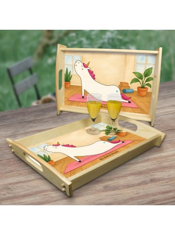 Mr. & Mrs. Panda Tablett Einhorn Yoga Design ohne Spruch in Weiß