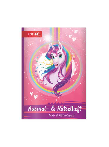 ROTH Set Ausmalbuch und Buntstifte, Einhornportrait in Bunt