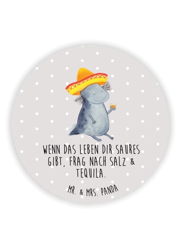 Mr. & Mrs. Panda magnet Axolotl Tequila mit Spruch in Grau Pastell