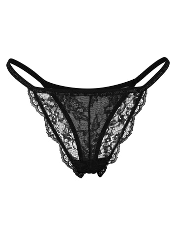 Yenita® Spitzen String in Schwarz