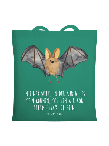 Mr. & Mrs. Panda Strandtasche Fledermaus Flügel mit Spruch in Mint