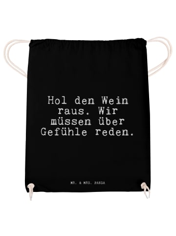 Mr. & Mrs. Panda wander rucksack Hol den Wein raus.... mit Spruch in Schwarz