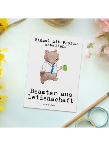 Mr. & Mrs. Panda Wanddeko Beamter Leidenschaft mit Spruch in Weiß