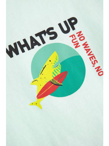 MOKIDA Baumwoll-T-Shirt mit kurzen Ärmeln in hellblau