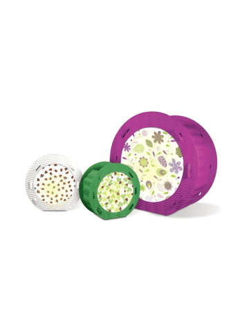 URSUS Runde Laternen 3D-Wellpappe, 10 Farben, 21cm, 10Stk. - ab 3 Jahren