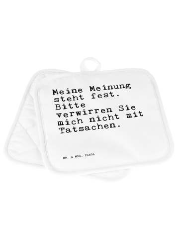 Mr. & Mrs. Panda Topfhalter Meine Meinung steht fest.... mit Spruch in Weiß